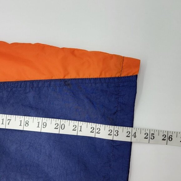 Vintage 90s Adidas Girl Windbreaker Jacket Size Medium Half Zip Navy Blue Orange - Picture 13 of 16